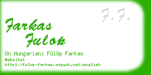 farkas fulop business card
